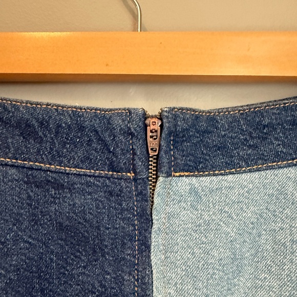 ZARA Basic Z1975 Denim Patchwork Mini Fringed Hem - S - Picture 10 of 13